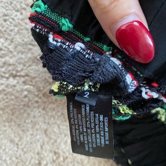 Proenza Schouler- Multicolored Cropped Frayed Tweed Sleeveless Top - Picture 7 of 10